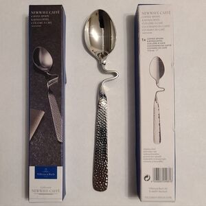 BNIB - NEWWAVE CAFFE - Silver Coffee Spoon - novelty kitchen utensils